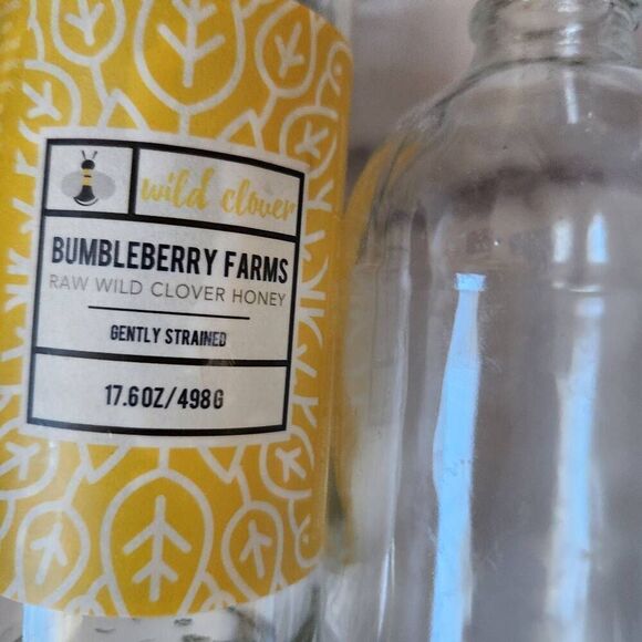 Woven wicker round basket handles various clear glass bottles vintage spice pine - Picture 6 of 11